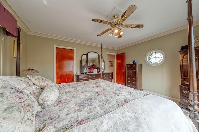 3098 Clay Pike St, Sewickley Twp, PA 15637 - bedroom featuring crown molding, baseboards, and a ceiling fan