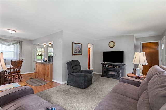1332 Rte 519, North Strabane, PA 15330 - living area featuring baseboards and wood finished floors