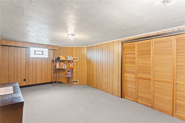 1332 Rte 519, North Strabane, PA 15330 - unfurnished room with carpet flooring and wood walls