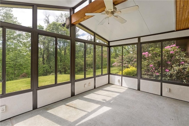 4117 Kellington Ct, Murrysville, PA 15668 - unfurnished sunroom featuring ceiling fan and lofted ceiling