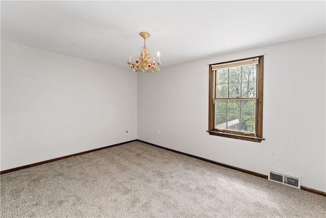 4117 Kellington Ct, Murrysville, PA 15668 - unfurnished room with carpet flooring and a chandelier