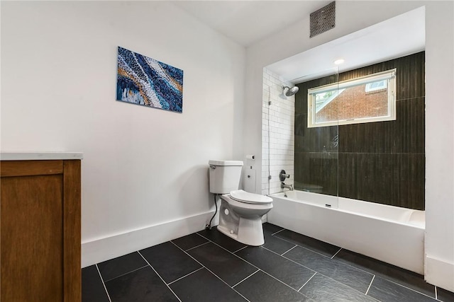 2219 Beechwood Blvd, Squirrel Hill, PA 15217 - bathroom with toilet, washtub / shower combination, and tile patterned floors