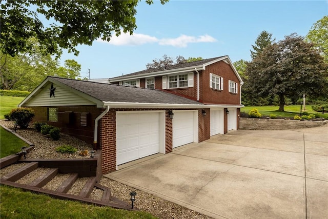 1509 Ingomar Heights Rd, Franklin Park, PA 15237 - view of front facade with brick siding, driveway, and a shingled roof