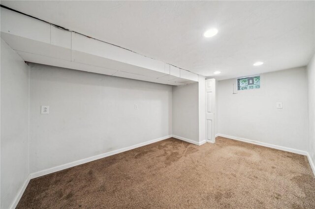 914 Western Ave, Jeannette, PA 15644 - finished below grade area with carpet, recessed lighting, and baseboards