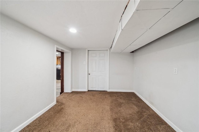 914 Western Ave, Jeannette, PA 15644 - finished basement with carpet, baseboards, and recessed lighting
