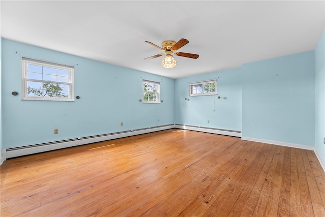 271 Harbison Rd, Buffalo Twp But, PA 16055 - unfurnished room featuring a ceiling fan, light wood-type flooring, and baseboards