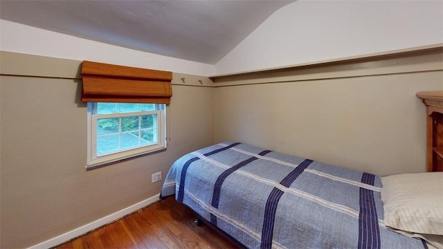 227 Ridge Ave, Forest Hills Boro, PA 15221 - bedroom featuring lofted ceiling, wood-type flooring, and baseboards