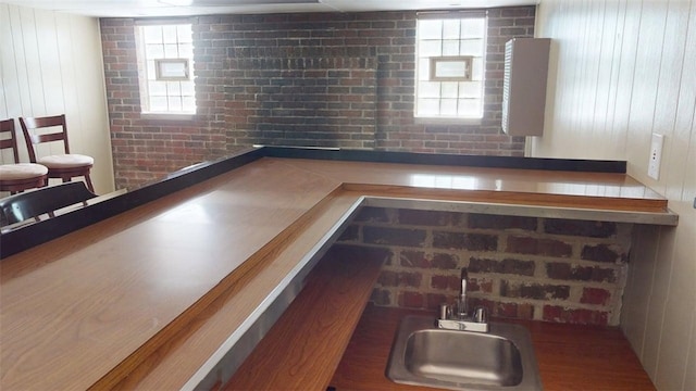 227 Ridge Ave, Forest Hills Boro, PA 15221 - kitchen with a sink and wood walls