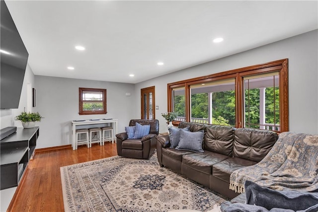360 Orr Ave, Allegheny Twp, PA 15613 - living area with recessed lighting and wood finished floors