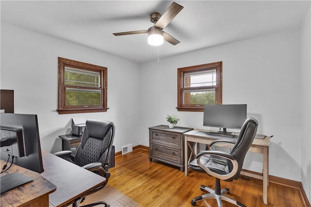360 Orr Ave, Allegheny Twp, PA 15613 - office space with ceiling fan and light wood-style floors