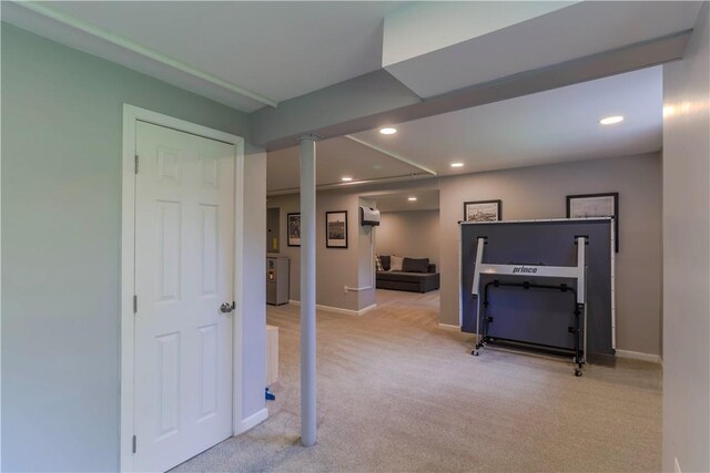 5125 Curry Rd, Baldwin Boro, PA 15236 - hall featuring carpet floors, recessed lighting, and baseboards