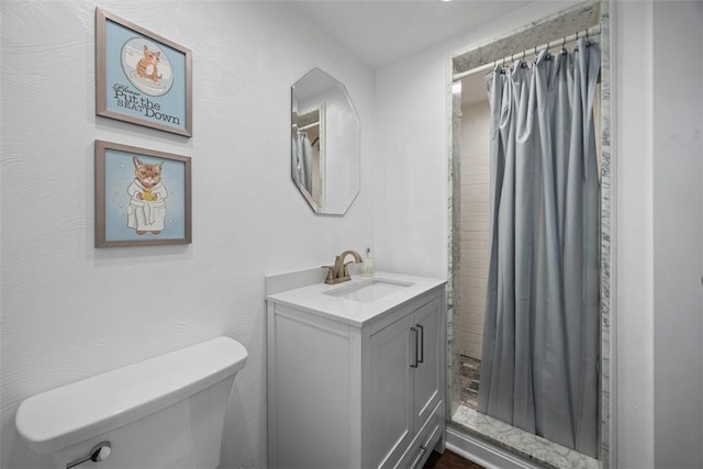 1111 Oriole Dr, Green Tree, PA 15220 - full bathroom featuring vanity, toilet, and a shower with shower curtain