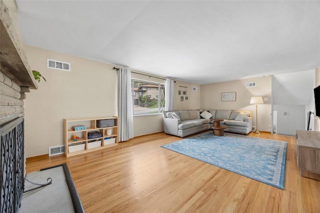 1111 Oriole Dr, Green Tree, PA 15220 - living area with wood finished floors and a large fireplace