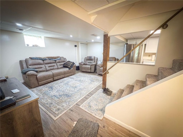 829 Saxonburg Rd, Jefferson Twp But, PA 16002 - living room with wood finished floors and stairs