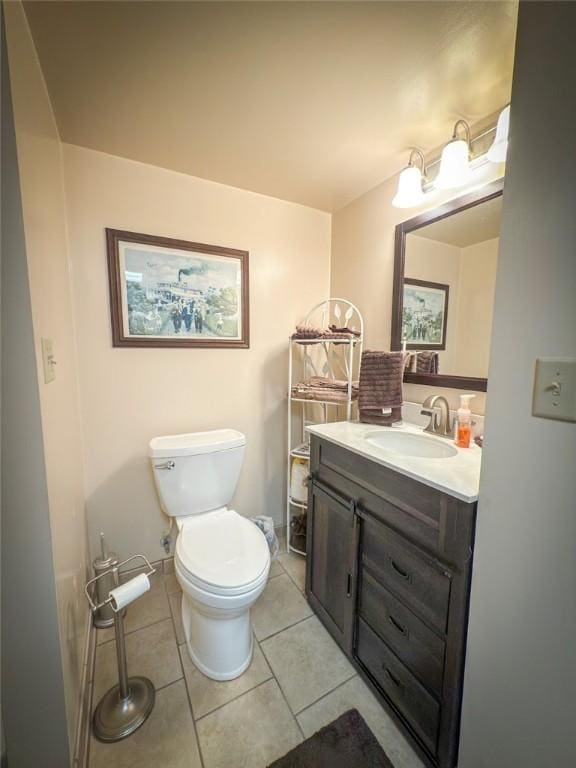 829 Saxonburg Rd, Jefferson Twp But, PA 16002 - half bathroom featuring toilet, tile patterned flooring, and vanity
