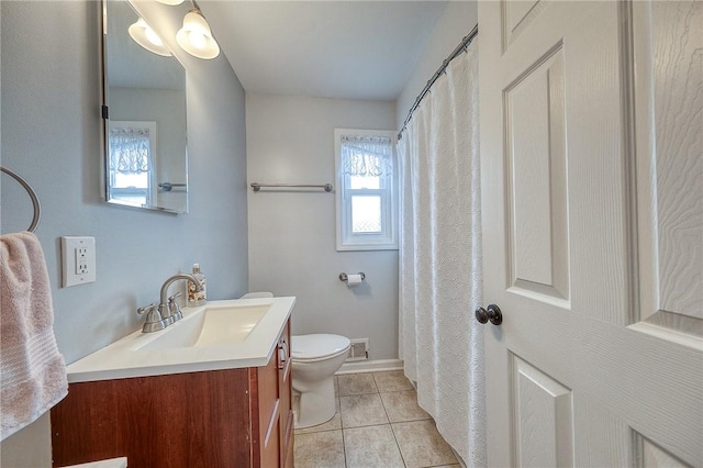106 Richard Dr, Ross Twp, PA 15237 - bathroom featuring vanity, toilet, tile patterned floors, and baseboards