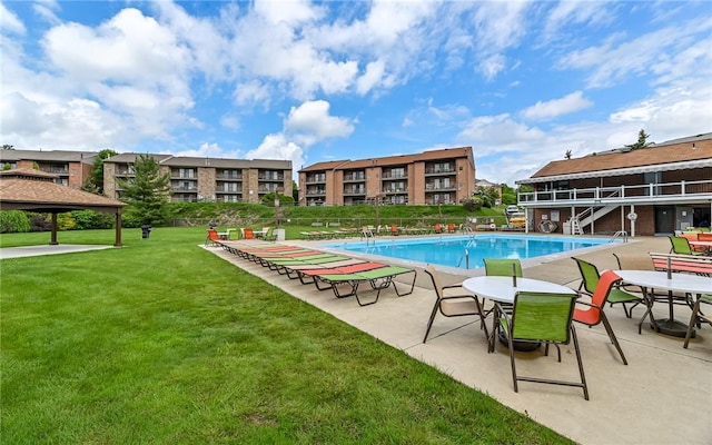 1556 Fairmont St, Wilkinsburg, PA 15221 - community pool with a yard, a gazebo, and a patio