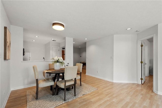 100 Denniston St Unit 211, Shadyside, PA 15206 - dining area with light wood-type flooring, baseboards, and recessed lighting