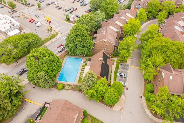 100 Denniston St Unit 211, Shadyside, PA 15206 - aerial view of residential area featuring a pool area