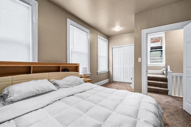 639 Tingley Ave, Bellevue, PA 15202 - bedroom with carpet floors, multiple windows, and a closet