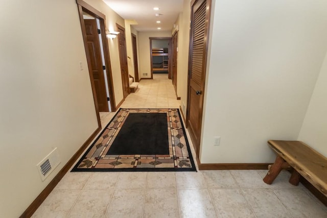2226 County Line Rd, Donegal Wml, PA 15622 - corridor featuring baseboards, recessed lighting, and tile patterned floors