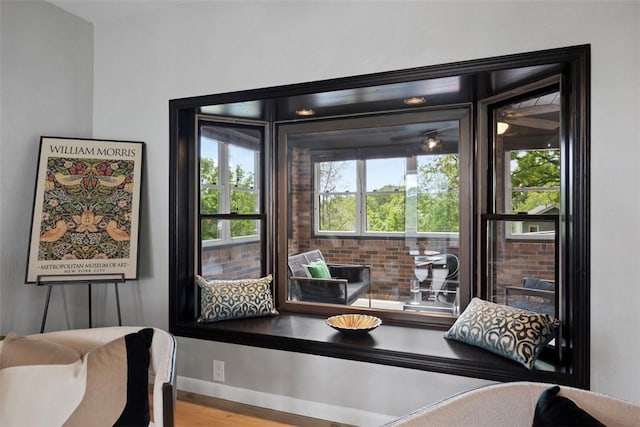 220 Cortina Way, Overbrook, PA 15234 - sitting room featuring baseboards and wood finished floors