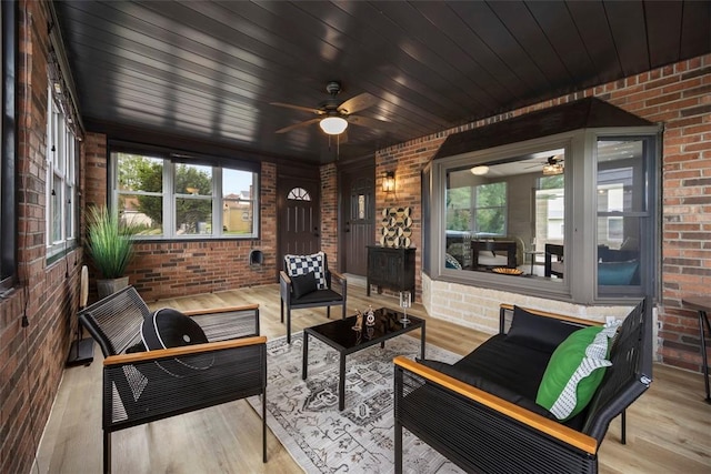 220 Cortina Way, Overbrook, PA 15234 - sunroom / solarium featuring a ceiling fan, plenty of natural light, and outdoor lounge area