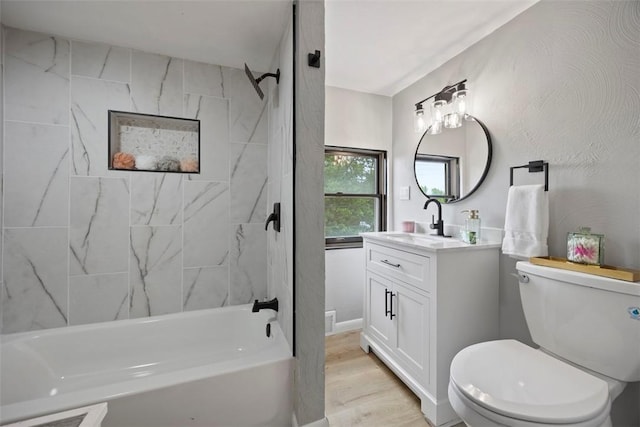 220 Cortina Way, Overbrook, PA 15234 - bathroom with vanity, wood finished floors, shower / bathtub combination, and toilet