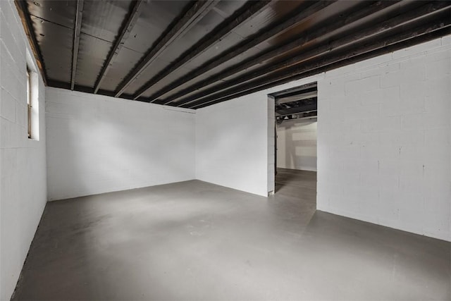 220 Cortina Way, Overbrook, PA 15234 - unfinished below grade area featuring concrete block wall