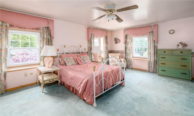 110 Ardennes Ct, Trafford, PA 15085 - bedroom featuring carpet, baseboards, and ceiling fan