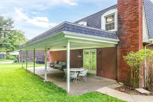 110 Ardennes Ct, Trafford, PA 15085 - view of patio / terrace featuring french doors