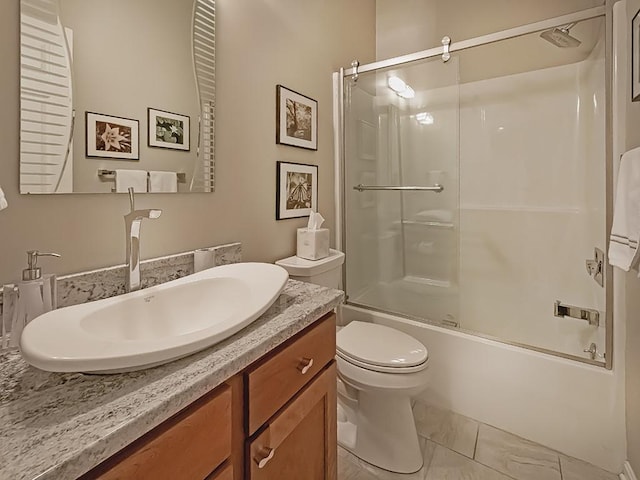 824 Kingsberry Cir, Mt Lebanon, PA 15234 - bathroom with vanity, toilet, and shower / bath combination with glass door