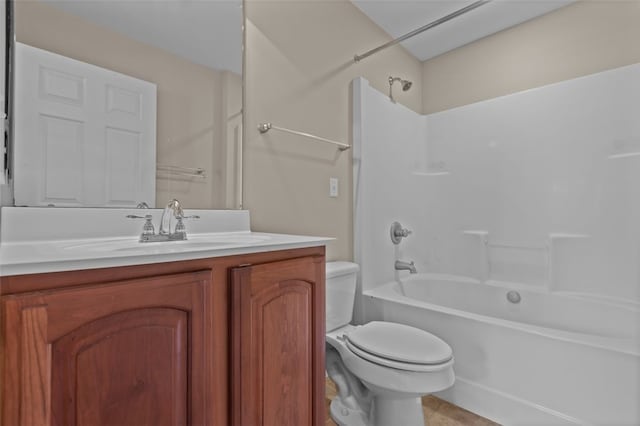 190 Southern Valley Ct, Adams Twp, PA 16046 - bathroom with toilet, vanity, tub / shower combination, and tile patterned floors
