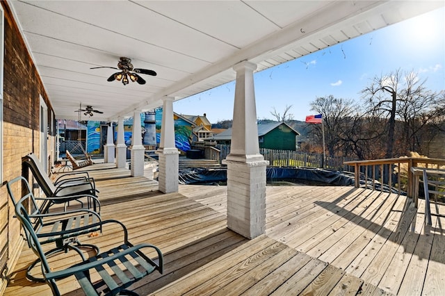 1194-1226 Lewis Ave, Robinson Twp Nwa, PA 15108 - wooden deck featuring a ceiling fan