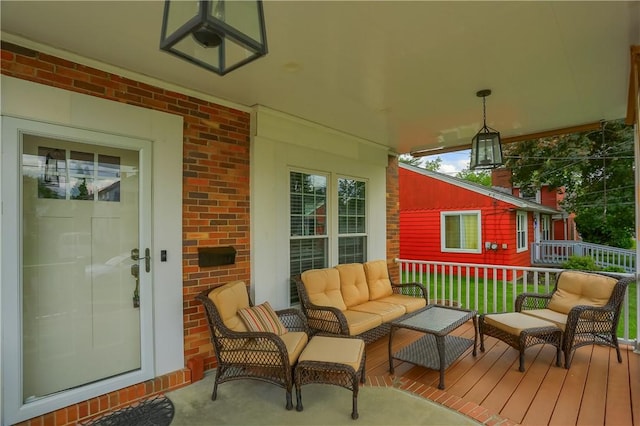 304 Petain St, Ellwood City Law, PA 16117 - wooden terrace featuring outdoor lounge area