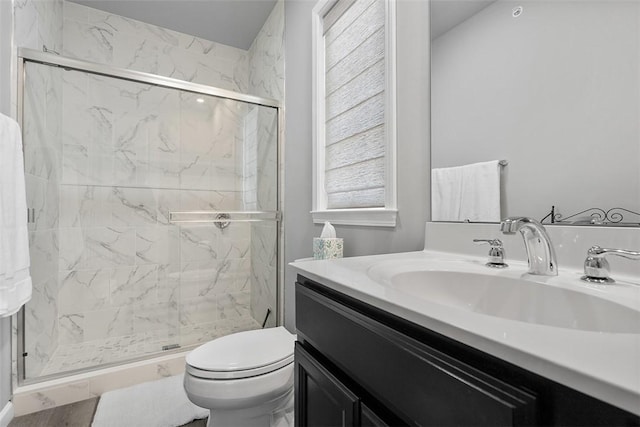 303 Tillary Ln Unit 201, Cranberry Twp, PA 16066 - full bath featuring vanity, toilet, and a marble finish shower
