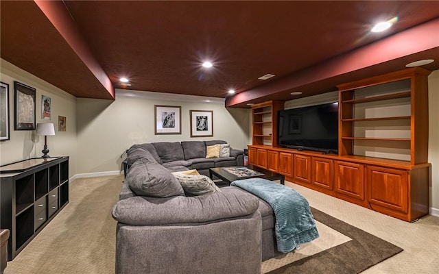 122 Brighton Ln, Adams Twp, PA 16046 - carpeted living room featuring recessed lighting and baseboards