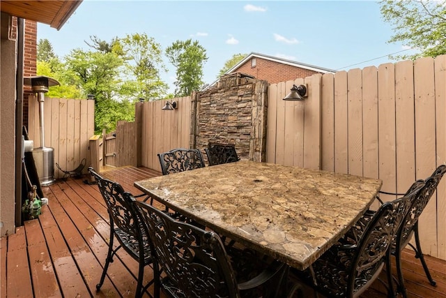887 E Arcadia Dr, Mccandless, PA 15237 - wooden terrace with outdoor dining area