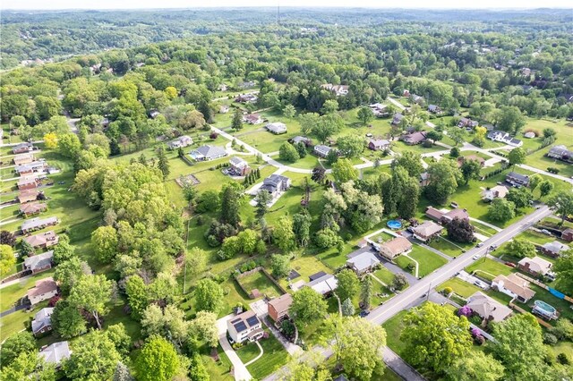 887 E Arcadia Dr, Mccandless, PA 15237 - aerial perspective of suburban area featuring a heavily wooded area