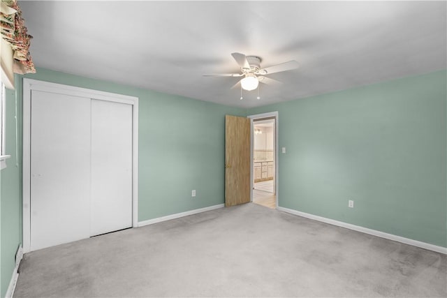 887 E Arcadia Dr, Mccandless, PA 15237 - unfurnished bedroom featuring carpet floors, a closet, and a ceiling fan