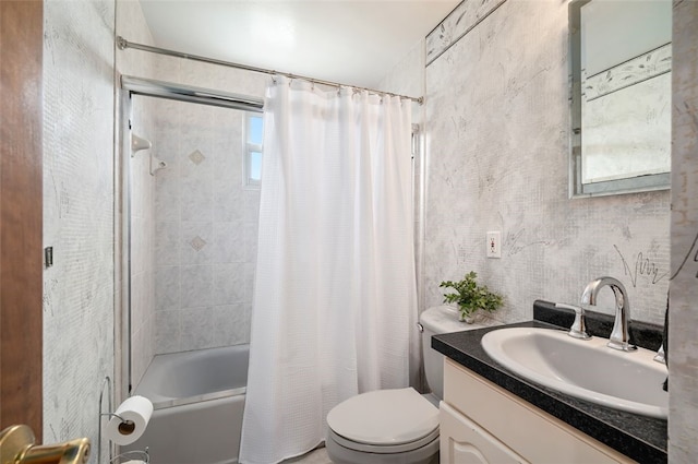 3500 Willett, Baldwin Boro, PA 15227 - full bathroom featuring vanity, toilet, and shower / bathtub combination with curtain