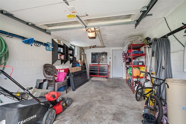 3500 Willett, Baldwin Boro, PA 15227 - garage with a garage door opener and concrete block wall