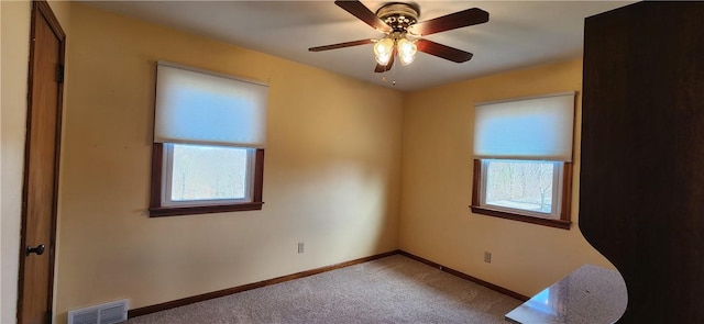 32 John Dr, Hanover Twp Wsh, PA 15021 - unfurnished bedroom featuring carpet flooring, baseboards, and a ceiling fan
