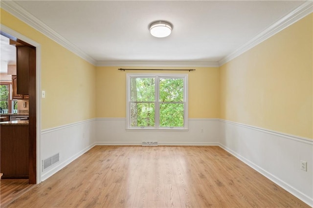 2662 Timberglen Dr W, Franklin Park, PA 15090 - spare room featuring light wood-style floors and ornamental molding