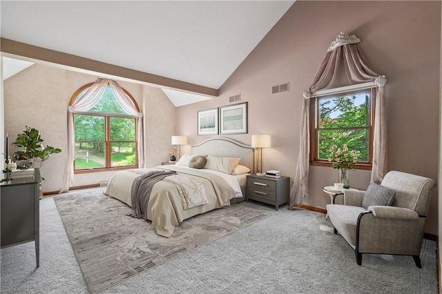 2662 Timberglen Dr W, Franklin Park, PA 15090 - bedroom featuring light carpet, lofted ceiling, and baseboards