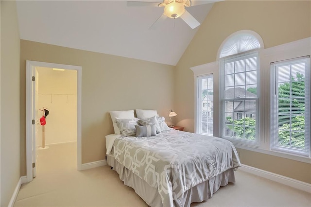 606 Adare Ct, Cranberry Twp, PA 16066 - bedroom featuring multiple windows, light carpet, baseboards, and lofted ceiling