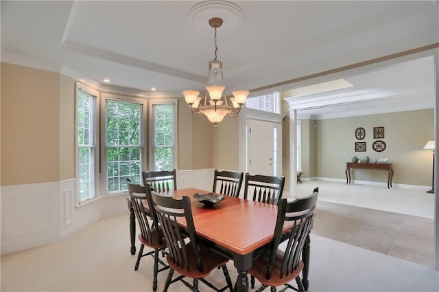 606 Adare Ct, Cranberry Twp, PA 16066 - dining area featuring a chandelier and recessed lighting