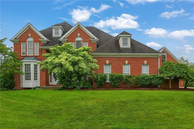 606 Adare Ct, Cranberry Twp, PA 16066 - colonial-style house with a front lawn, brick siding, and a shingled roof
