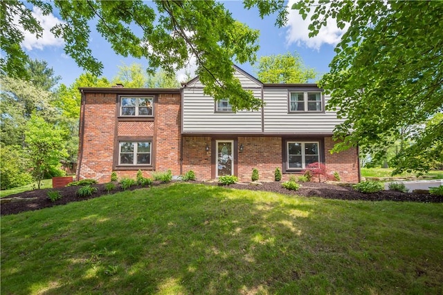 2507 Corteland Dr, Upper St Clair, PA 15241 - view of front of home featuring a front lawn and brick siding