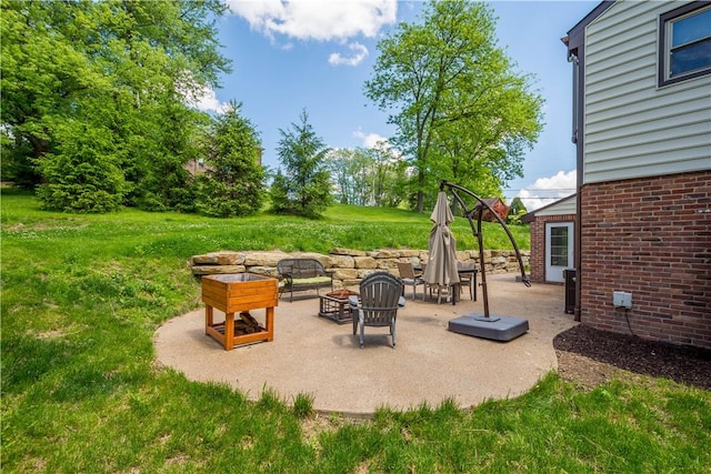 2507 Corteland Dr, Upper St Clair, PA 15241 - view of patio with a fire pit